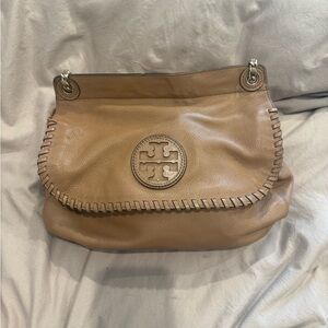 Tory Burch Brown Leather Shoulder Bag